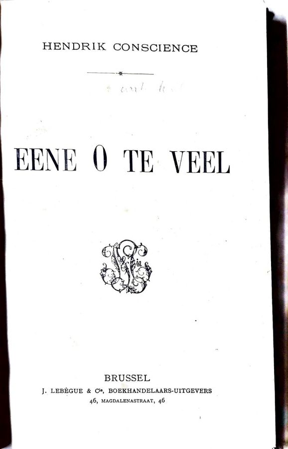 Boekomslag van Eene O te veel