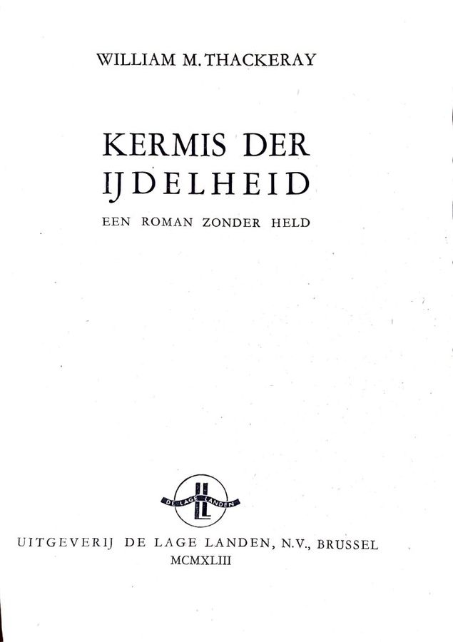 Boekomslag van Kermis der ijdelheid — Een roman zonder held