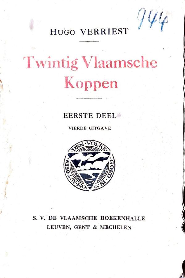 Boekomslag van Twintig Vlaamsche koppen: eerste deel